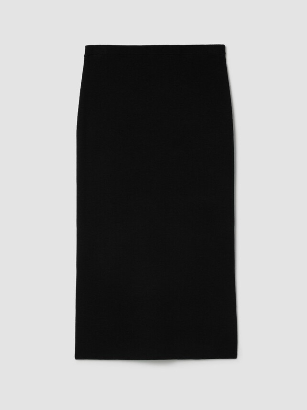 Eileen Fisher 100% Wool Black Midi Pencil Skirt